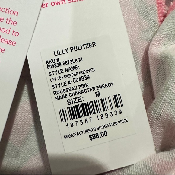 Lilly Pulitzer Skipper Popover UPF 50+ Rousseau Pink | Size M - Picture 14 of 16